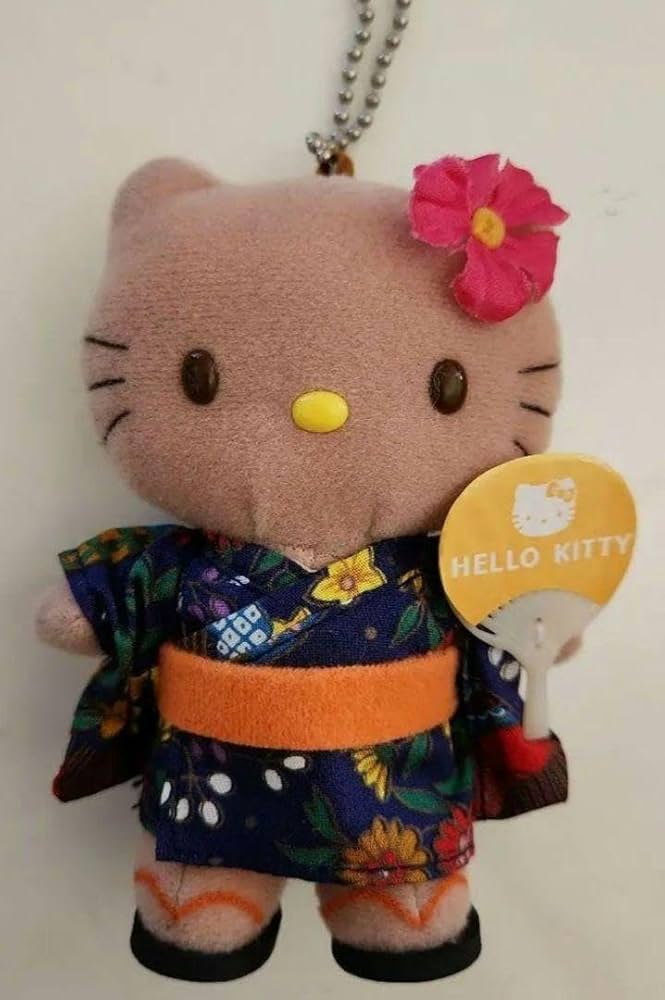 サンリオハローキティ浴衣日焼けぬいぐるみキーホルダー